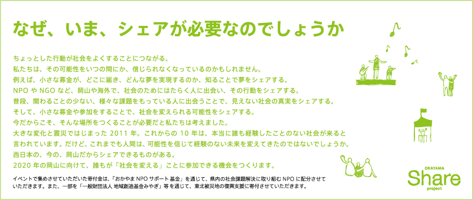 なぜ、いま、シェアが必要なのでしょうか